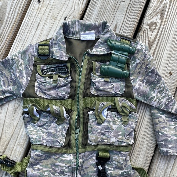 KIDS Special Forces Military Jumpsuit  Costume Size 3-4 - Picture 3 of 13